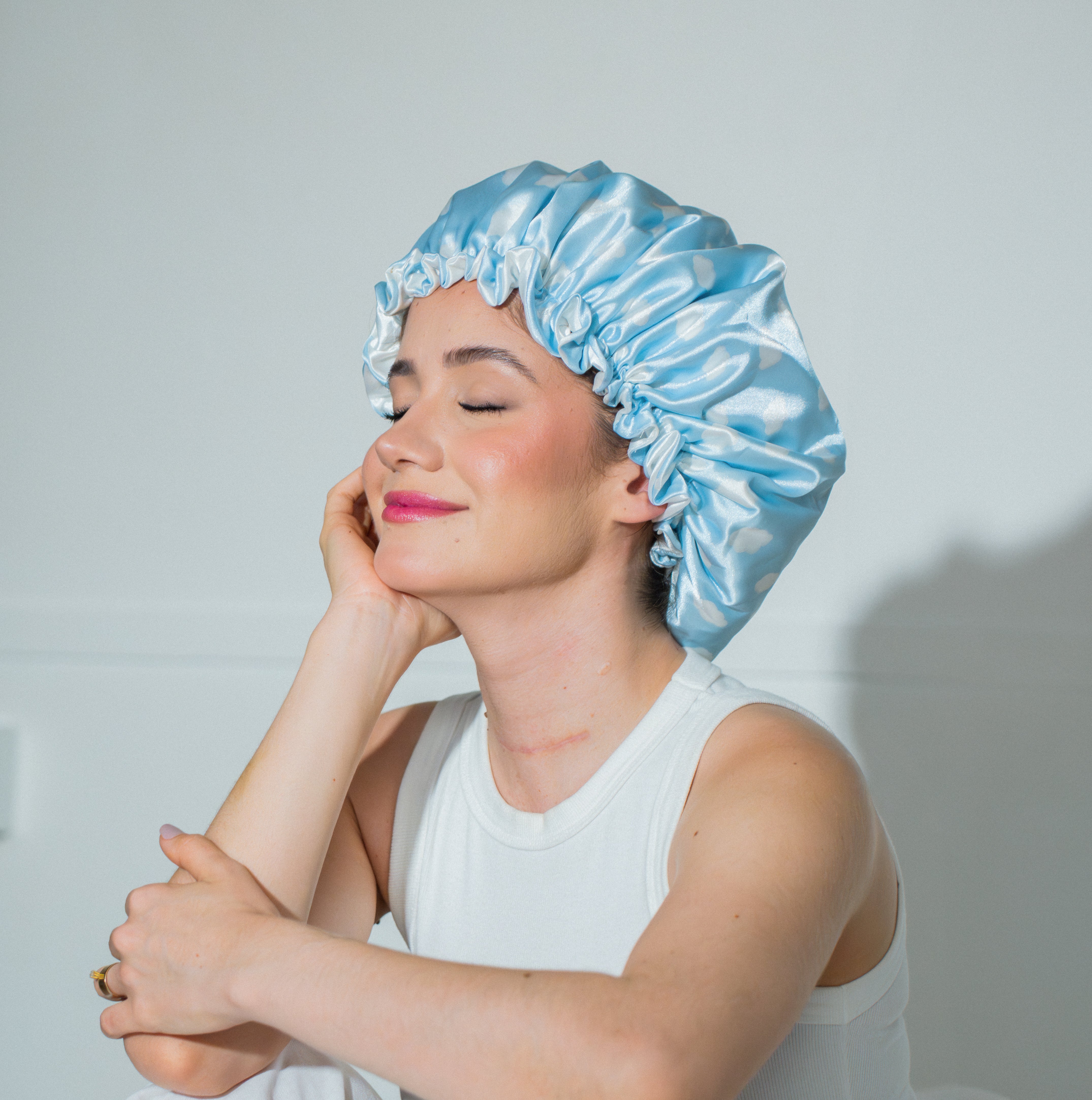 Touca de Cetim - Dupla Face 55cm