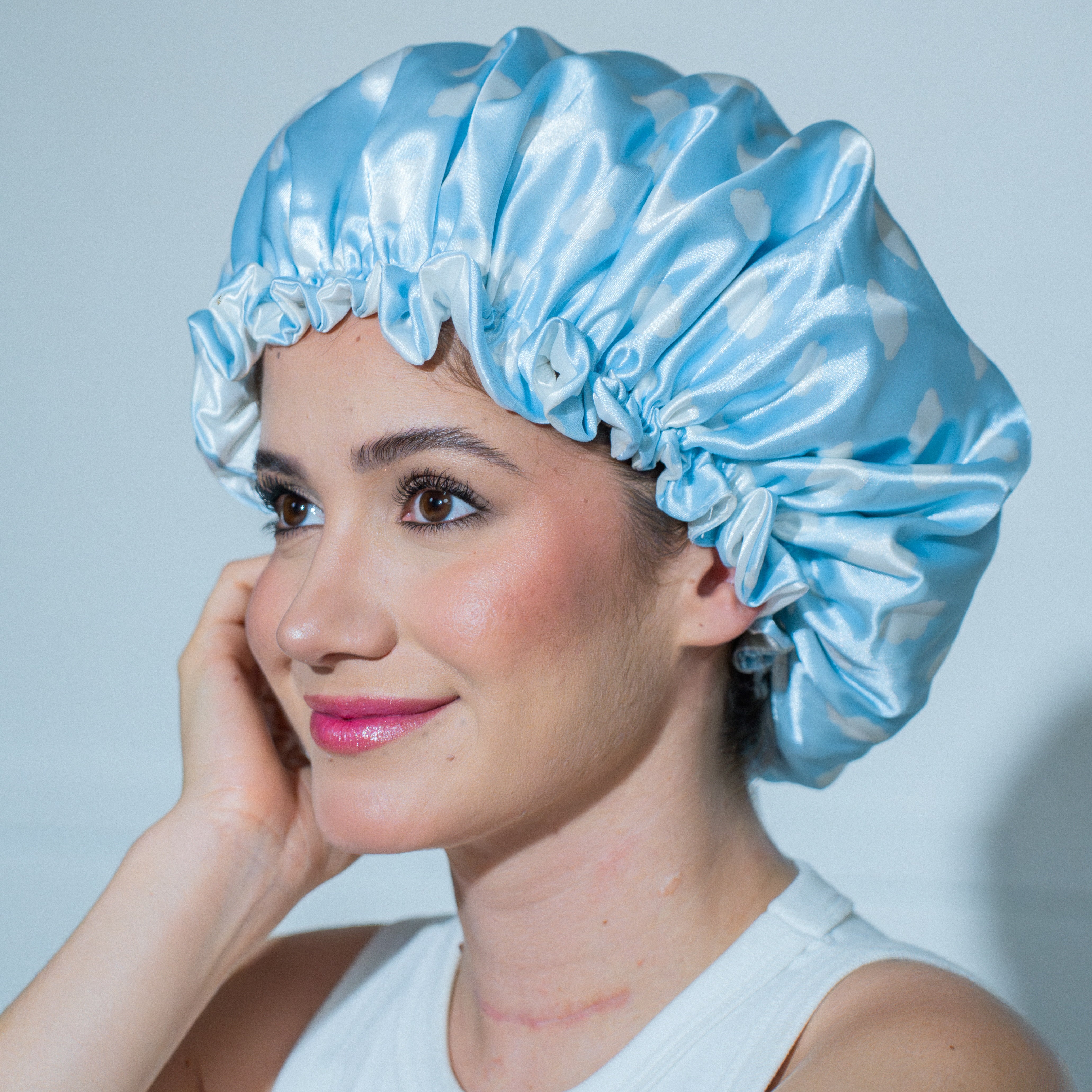 Touca de Cetim - Dupla Face 55cm