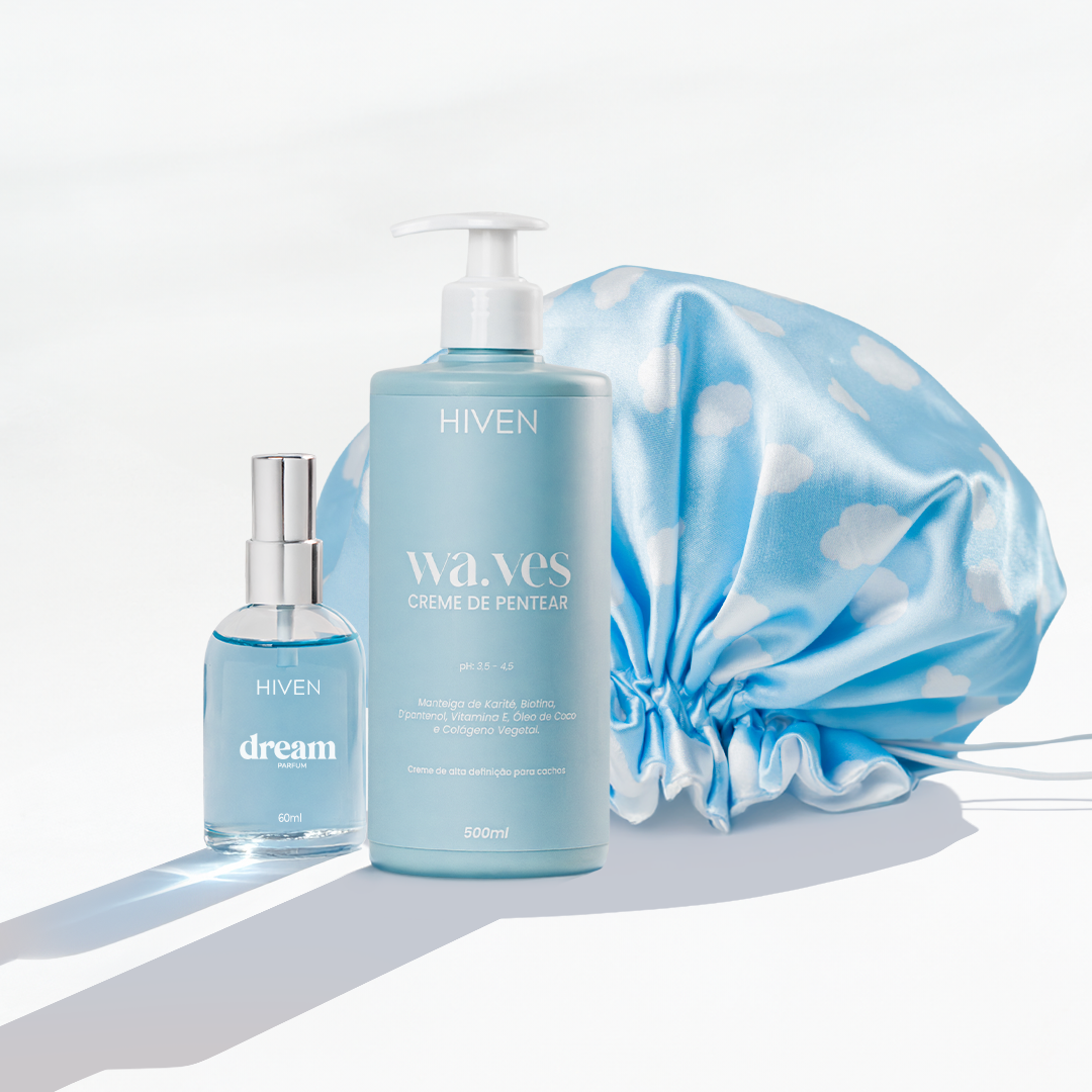 Creme Waves 500ML + Dream Parfum 60ML + Touca De Cetim