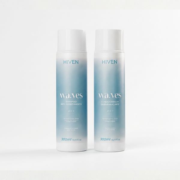 Shampoo Anti-Ressecamento + Condicionador Desembaraçante Waves 300ml