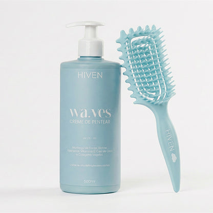 Creme de Pentear Waves 500ml + Escova Fita Brush