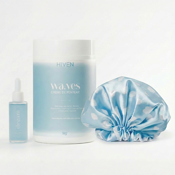 Creme Waves 1KG + Dream Oil 50ML + Touca de Cetim
