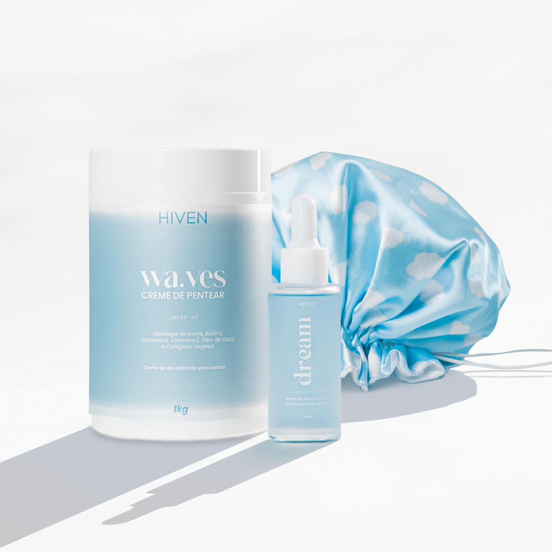 Creme Waves 1KG + Dream Oil 50ML + Touca de Cetim