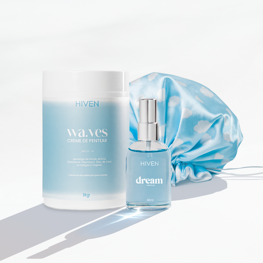 Creme Waves 1KG + Dream Parfum + Touca de Cetim