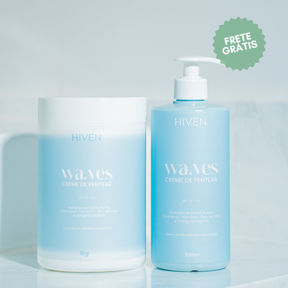 Creme de Pentear Waves 1kg + Waves 500ml