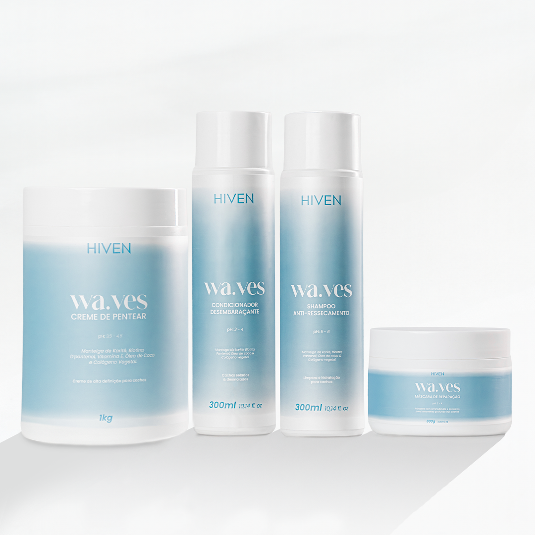 Combo: Creme Waves 1KG + Shampoo + condicionador + Mascara Waves