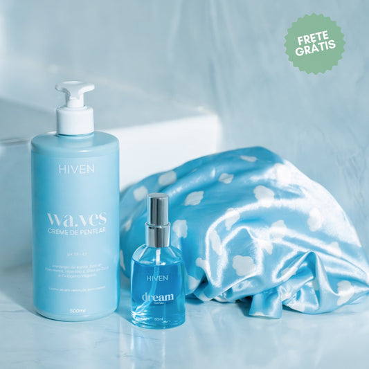 Creme Waves 500ML + Dream Parfum 60ML + Touca De Cetim
