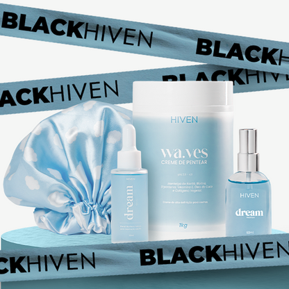Creme Waves 1KG + Dream Oil 50ML + Dream Parfum + Touca de Cetim