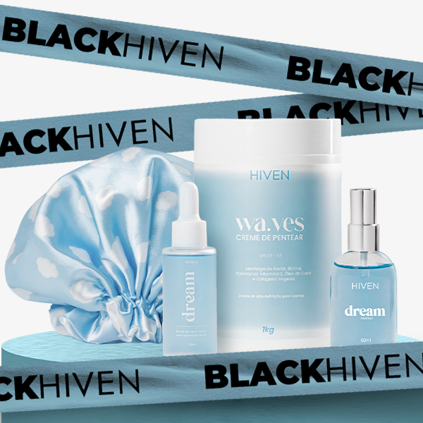 Creme Waves 1KG + Dream Oil 50ML + Dream Parfum + Touca de Cetim
