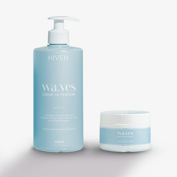 Creme de Pentear Waves 500ml + Máscara de reparação Waves 300g
